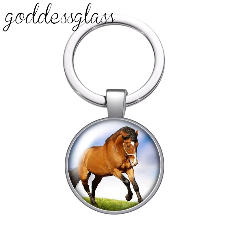 Love animals Cute Horse Hedgehog Alpaca zebra Pig glass cabochon portachiavi borsa portachiavi per auto portachiavi con ciondoli portachiavi regali