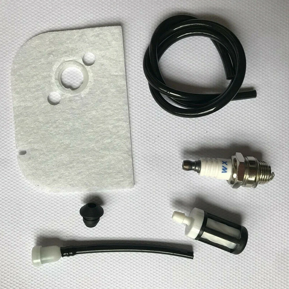 Imagem -03 - Filtro de ar Spark Plug Kit Serviço para Stihl 009 009l 010 011 012 11201202300 Filtro de ar Grommet Spark Plug Mangueira de Linha de Filtro de Combustível