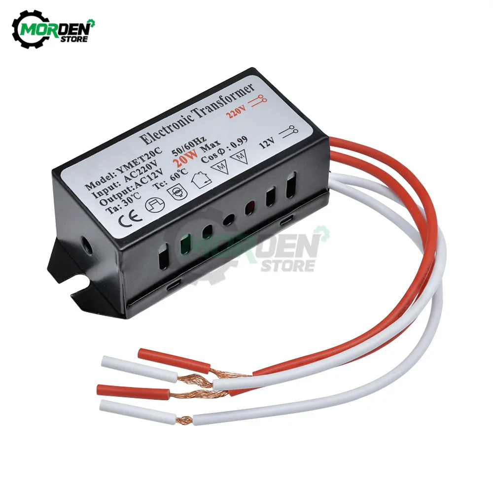 AC220V To AC12V LED driver 20W Electronic Transformer Power Supply For AC 12V MR16 G4 LED Light Bead Lamp Bulb Dropship