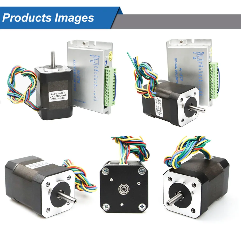42BLS02 4000rpm Bürstenlosen DC Motor 42*42*61mm 24V 52,5 W 3 Phase 0,125 N.m 8-pole 3,3 EINE BLDC Motor Für 3D Drucker DIY Design – Detail 4