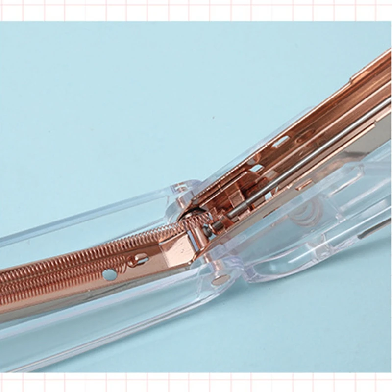 Rose Gold Stapler Desk Accessory Kit Acrylic Stapler Set Tape Dispenser Stapler Remover with Staples Desk Accessories