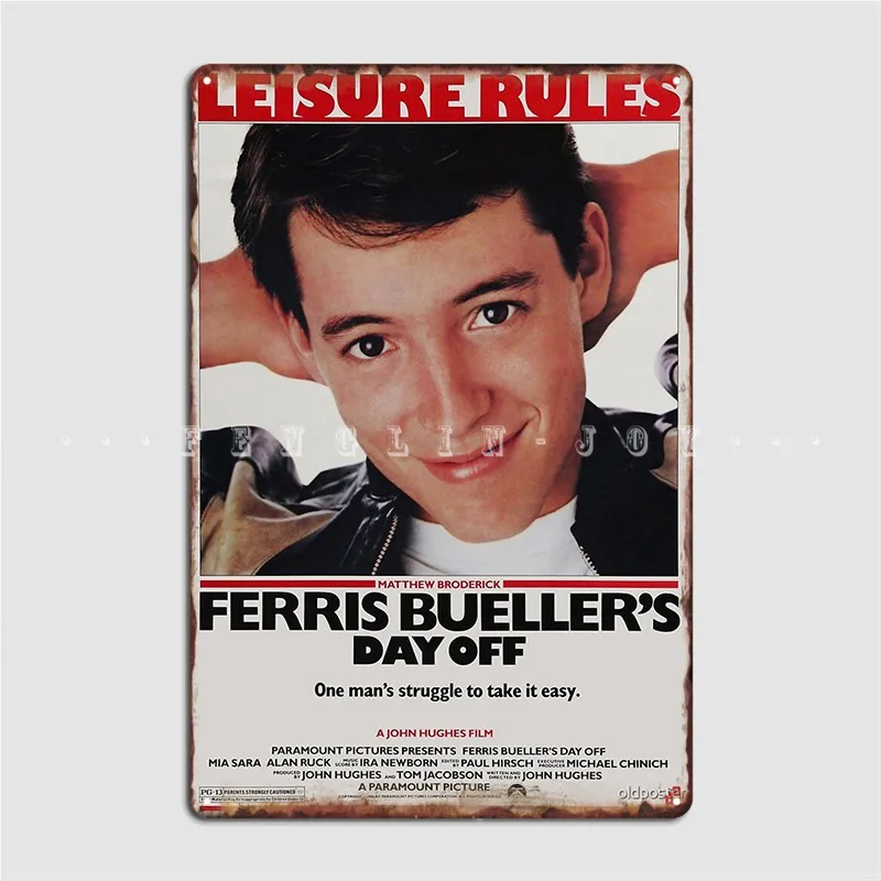 Ferris Bueller's Day Off Poster Metal Plaque Club Club Bar Printing Plaques Tin Sign Posters