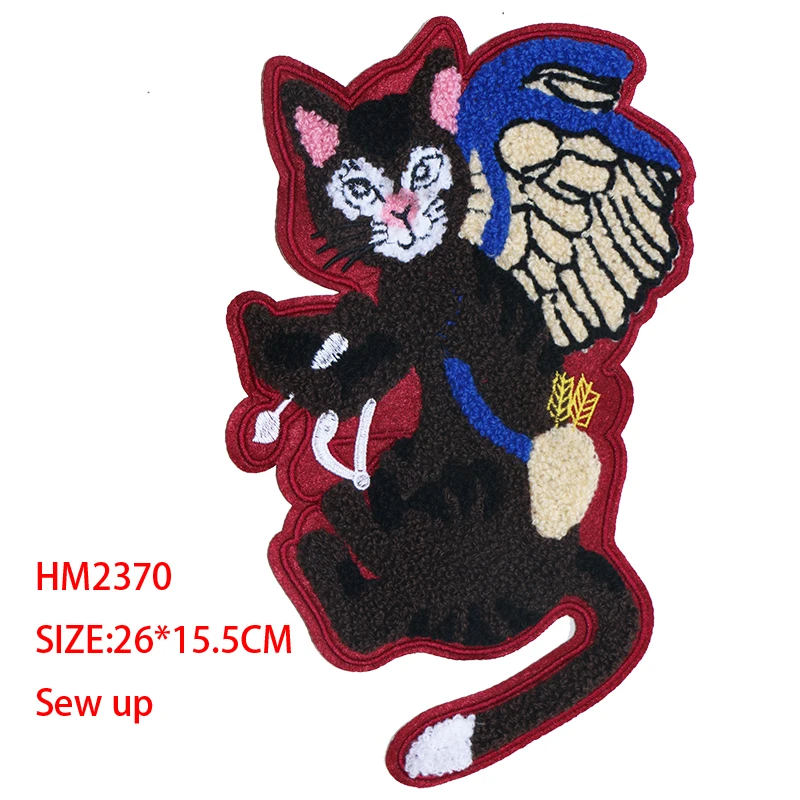 Cartoon Decorative Patch Bear doll Cat icon Towel embroidered Applique Patches For DIY Iron on Badges on clothes Stickers