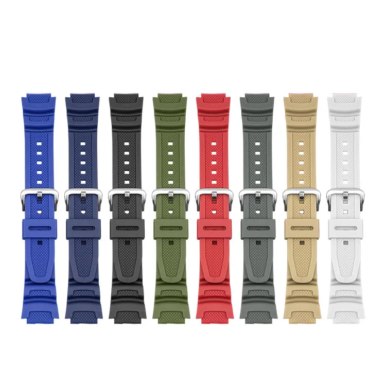 for Casio HDC-700 AQ-S810W/S800W SGW-300H/400H AE-1000W W-S200H Wrist Band Bracelet 18mm Colorful PU Replacement Strap Watchband