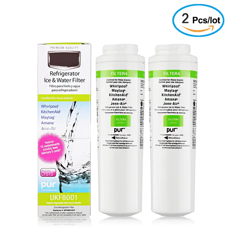 UKF8001 Water Filter, Replacement for Maytag UKF8001P, UKF8001AXX, EDR4RXD1, NSF 53 Certified to Reduce 99% Lead Pack of 2
