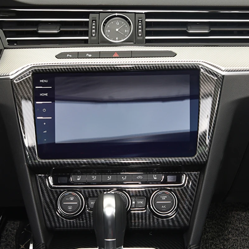 For VW Volkswagen Passat B8 / Arteon / Wagon 2017-2022 Stainless 9.25“ GPS Screen Navigation Frame Trim Sticker Car styling