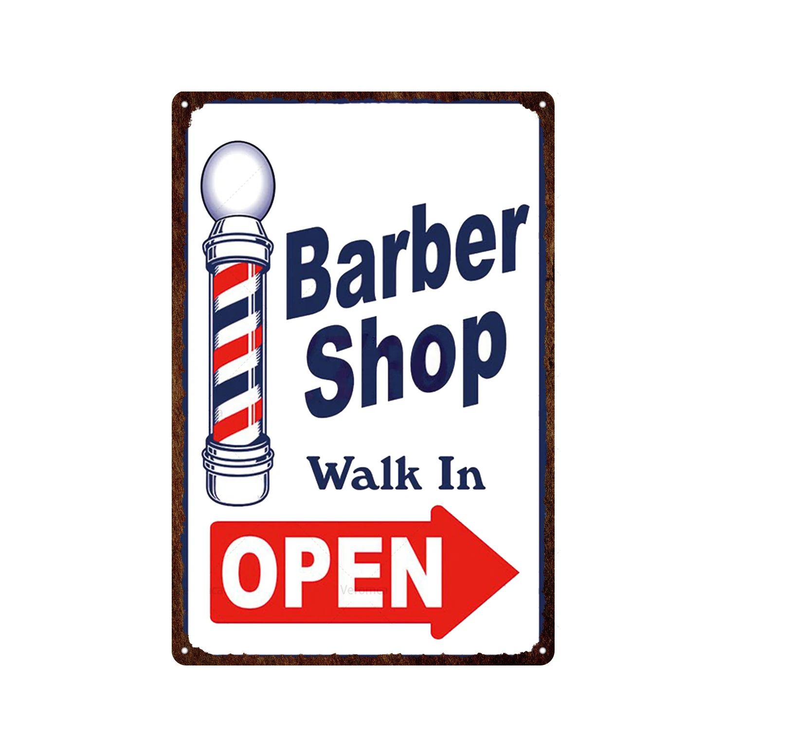 Barbershop Tin Sign Barber Tool Metal Poster Wall Decor Pin Up Signs For Barber Tattoo Shop Vintage Iron Painting Plate Plaques