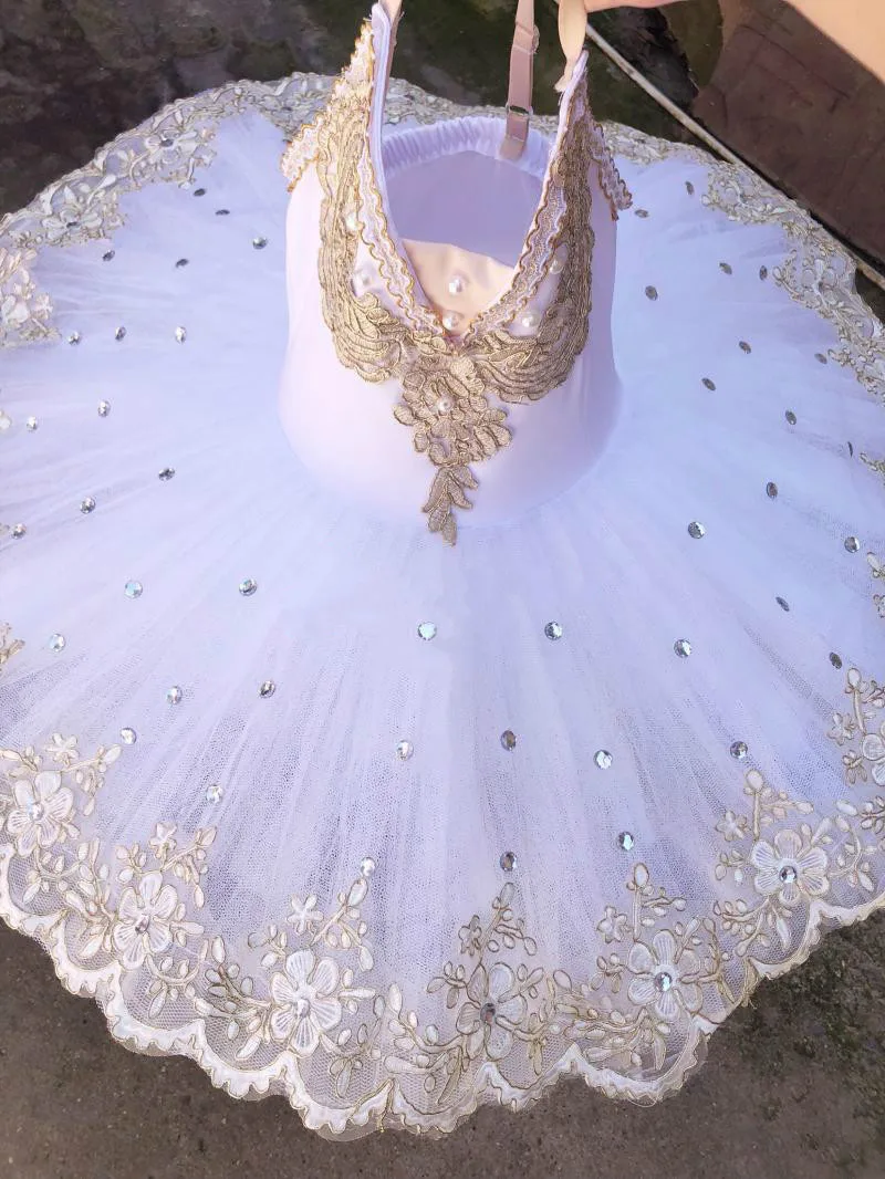 Weiß Pfannkuchen Ballett Tutu Professionelle Erwachsene Kinder Kinder Schwan See Kleid Frauen Ballett Tanz Kostüme Ballerina Party Mädchen