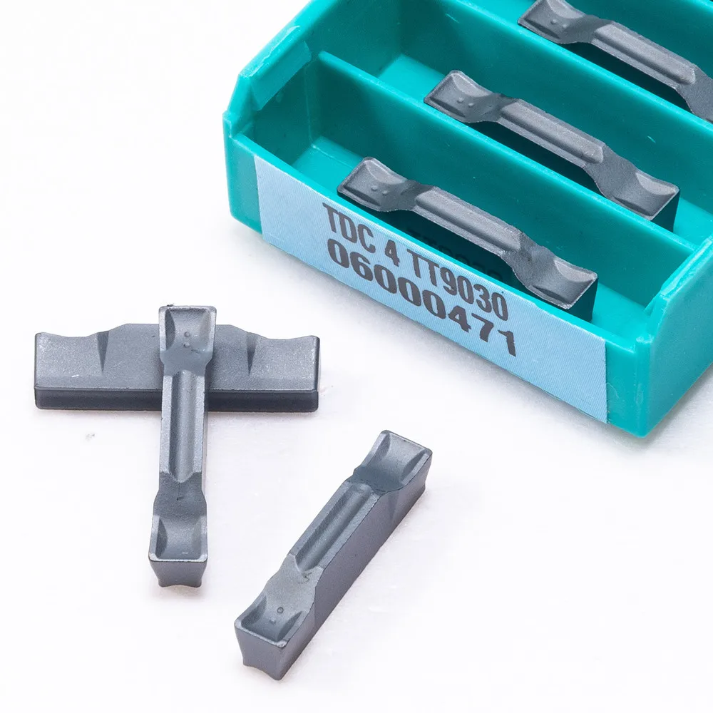 Grooving เครื่องมือ TDC4 TT9030โลหะผสมคาร์ไบด์แทรกสำหรับเหล็กการประมวลผลโลหะเครื่องมือ TDC 4 CNC Hard Alloy Blade
