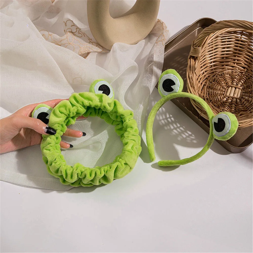 Funny Frog Makeup Headband Wide-brimmed Elastic Hairbands Cute Girls Hair Bands Women Hair Accessories Girls Hairband image 5