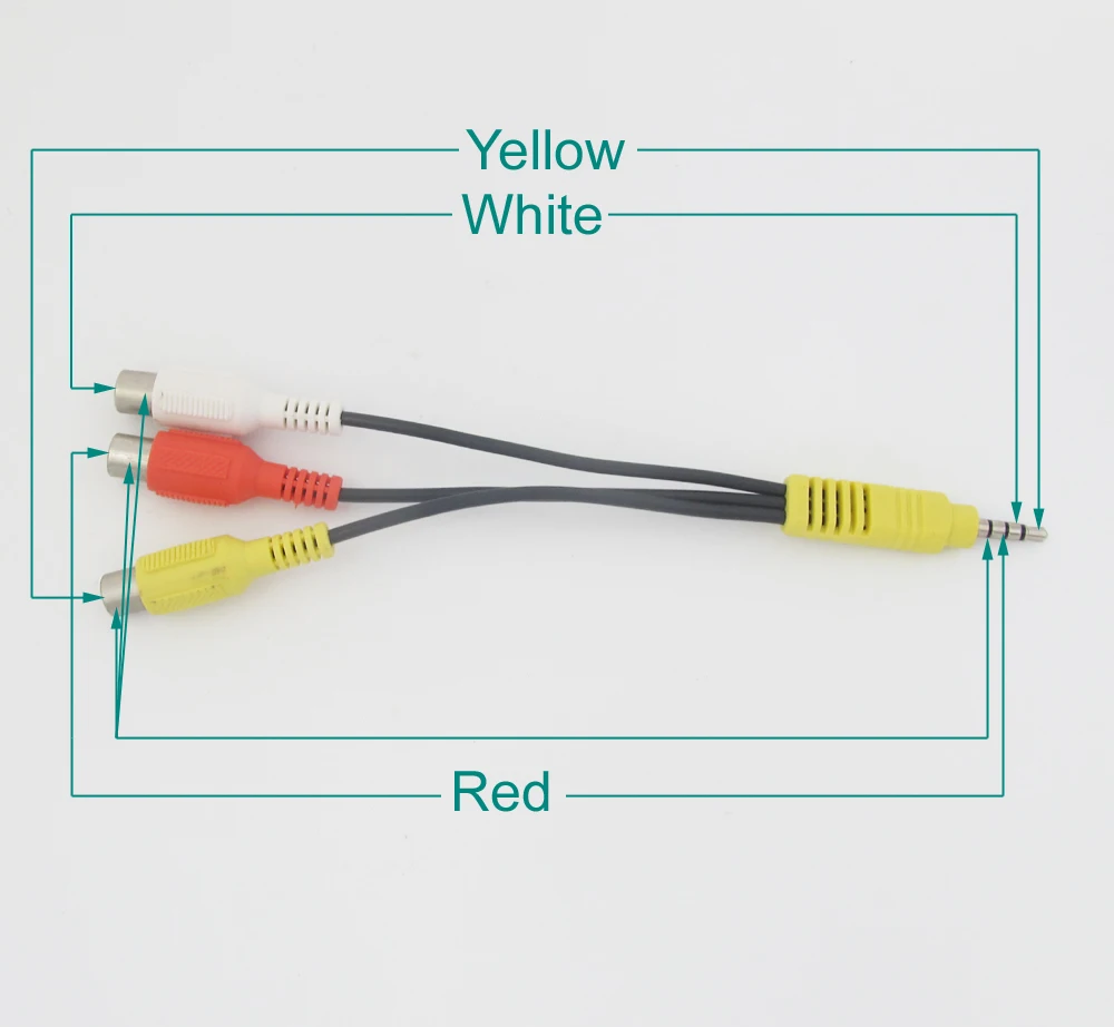 1pc 3.5mm 4 Pole Male Plug To 3 RCA (Red/Yellow/White) Female Jack Cable Item No.: 4-0194