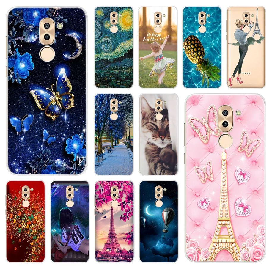 Silicone Cover For Huawei Honor 6X Case Cute Butterfly TPU Phone Case on Honor 5X X5 Coque For Huawei GR5 2017 2016 Honor6X Capa