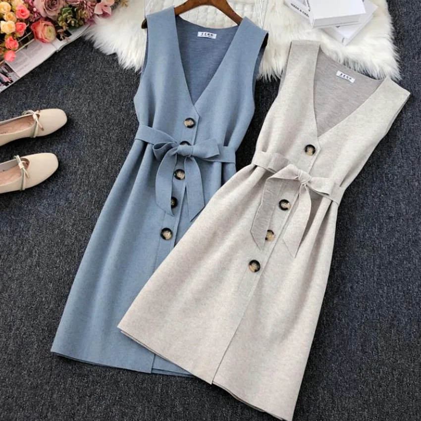 

New arrival spring autumn woolen vest women v-neck single breasted elegant slim waistcoat