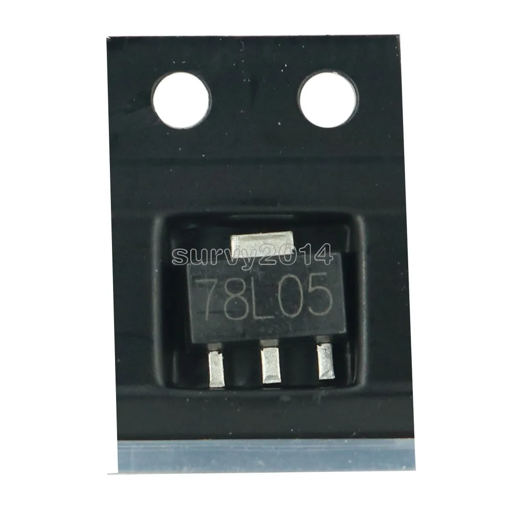 10pcs 78L05 SOT89 SOT-89 SOT SMD 5V three-terminal regulator patch transistor