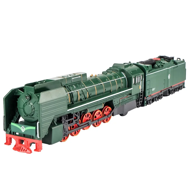 Exquisite 1:87 steam train alloy model,magnetic sound and light pull back toys,children\'s educational gifts,free shipping