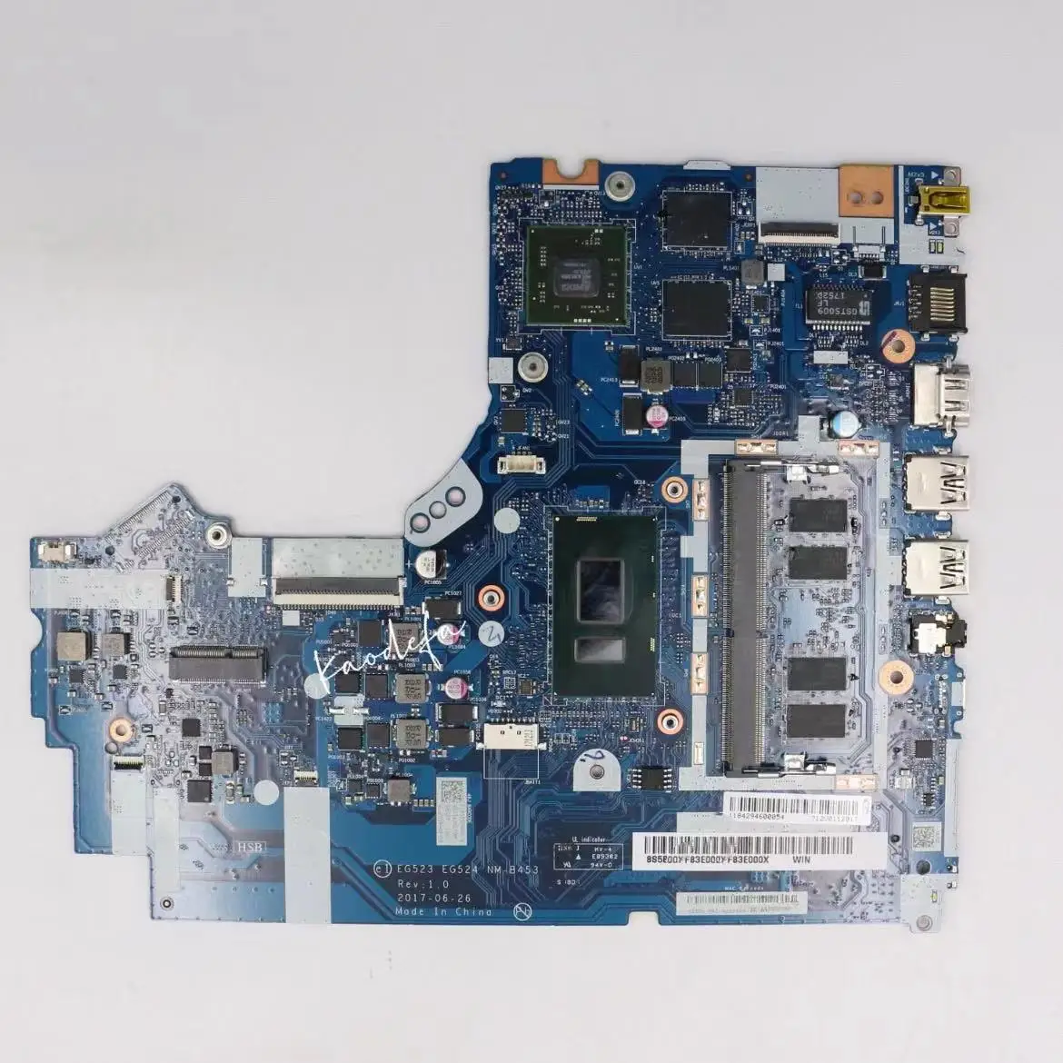 NM-B453 for Lenovo Ideapad 320-15IKB Laptop  Motherboard CPU:I7-8550U GPU:R17M 2G RAM:4G FRU: 5B20Q11183 5B20Q11179 5B20Q11154