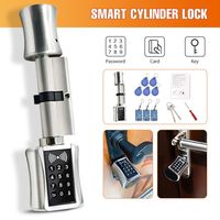 Smart Cylinder Lock  European Style Electronic Door Lock  Digital Keypad Code RFID Card Keyless Electric Lock safe For Home