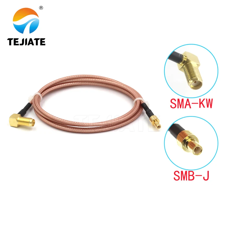 

1PCS TEJIATE Adapter Cable SMB To SMA Type SMBJ Convert SMAKW 8-90CM 1M 1.5M 2M Length Connector RG316 Wire