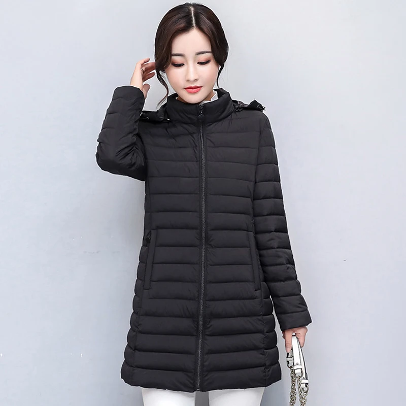 

Casual Nice Winter Jacket Women Hooded Cotton Padded Autumn Female Coat Outwear Slim Ladies Parka Abrigos Mujer Invierno