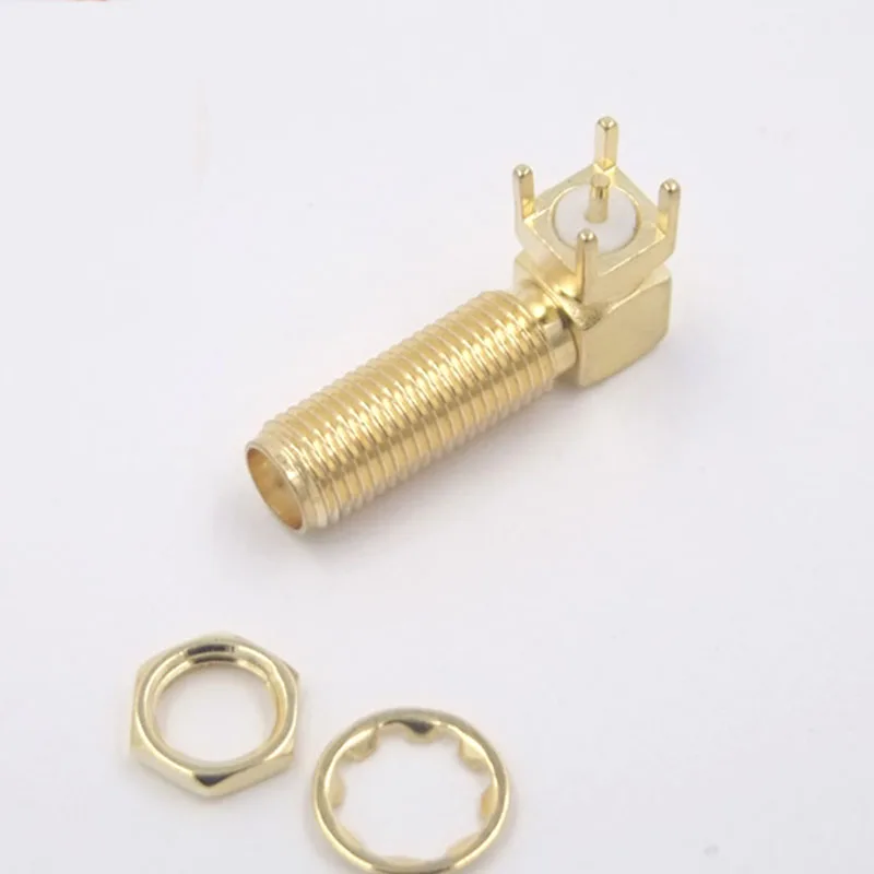 

100pcs NEW SMA-KWE Lengthened 23MM Bending Seat Outer Screw Inner Hole Radio Frequency Coaxial Connector Special wholesal