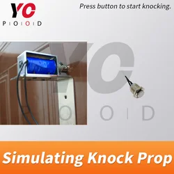 YOPOOD Simulating Knock Door Prop real room escape press metal button to trigger the electric pound to knock password clues