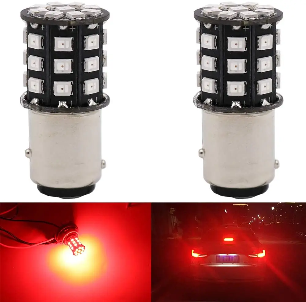 20Pcs 1157 BAY15D 1016 1034 7528 2057 2357 Car Interior 12V-24V Extremely Bright White 2835 33 SMD LED Light Brake Light