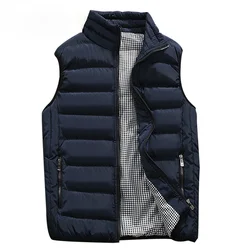 Mannen Vest Casual Mannen Plus Size 5XL Warm Mouwloze Jas Heren Winter Vest Heren Vest Toevallige jas Jas Hot Trendy Vest