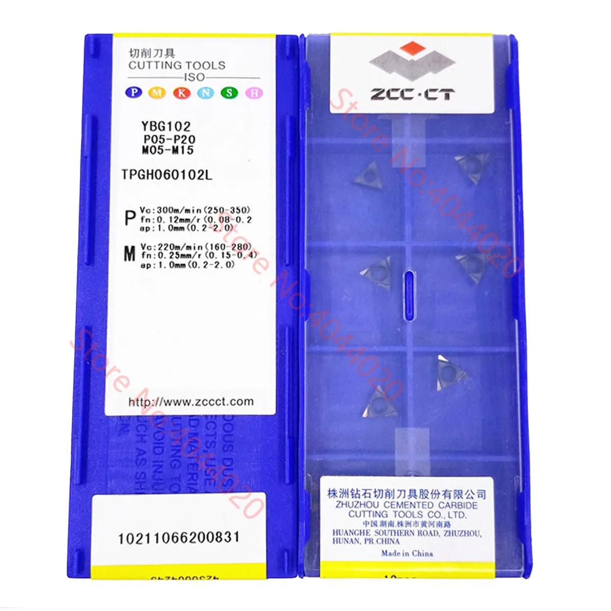 TPGH060102L/TPGH090202L/TPGH090204L/TPGH110302L/TPGH110304L YBG102 YNG151 ZCC.CT inserto in metallo duro 10 pz