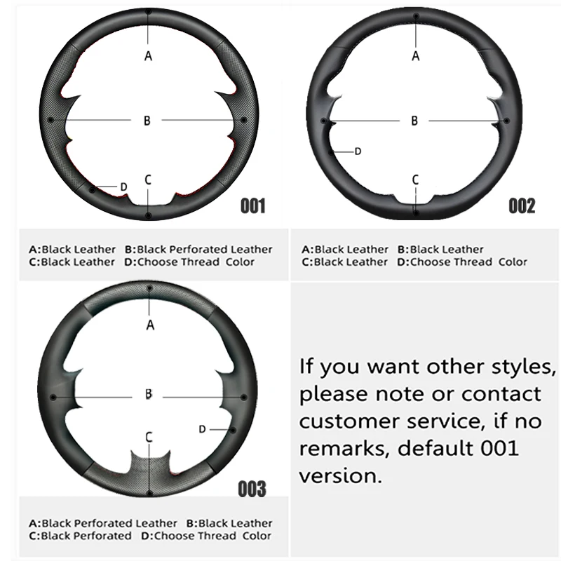 Hand-stitched Black Genuine Leather Steering Wheel Cover for Subaru Forester 2013-15 Legacy 2013-14 Outback 2013-14 XV 2013-15