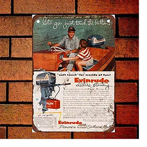 

Metal Sign 1955 Evinrude Outboard Motors 12"x16" Wall Decors