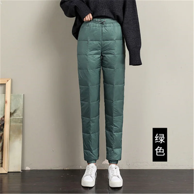 Women's Cotton Trousers Down Cotton Trousers Winter 2022 New High Waist Fashion Lightweight Mother's Casual Warm Sports Pants