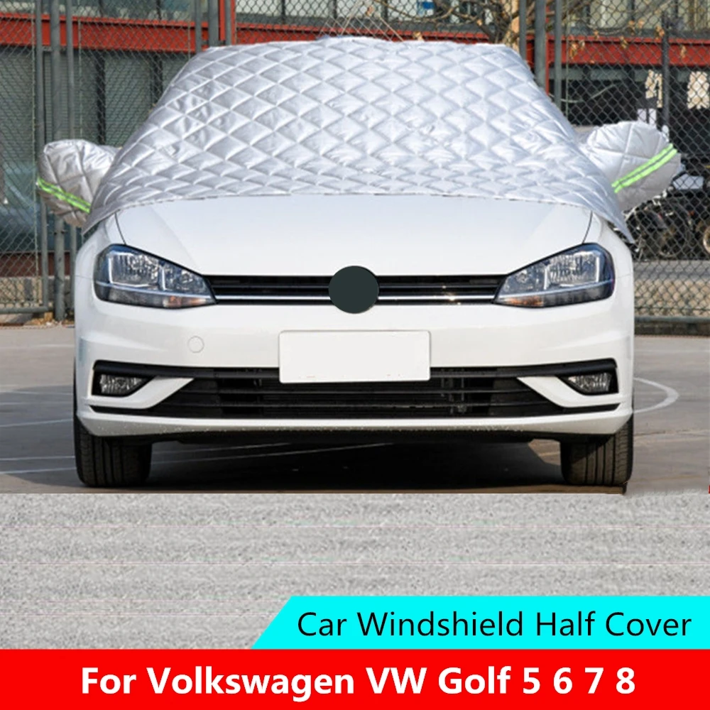 For Volkswagen VW Golf 5 6 7 8 mk4 mk6 Windshield Mirror Cover Cotton Wool Sun Shade Protector Winter Snow Ice Rain Dust Frost