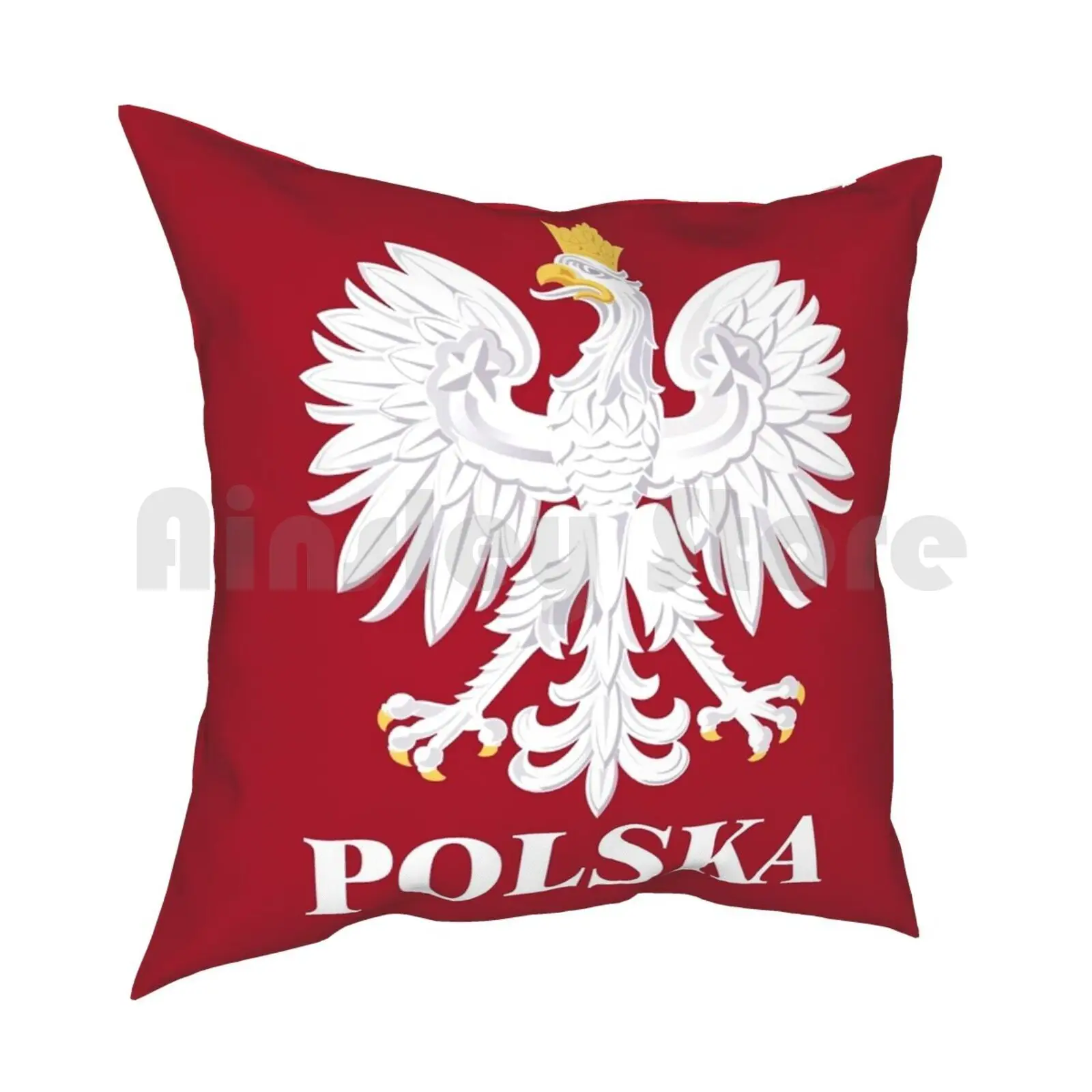 Polska 3 Pillow Case Printed Home Soft DIY Pillow cover Polska Polska Flaga Flaga Polski Czerwony Bia ? Y Polska Herbu