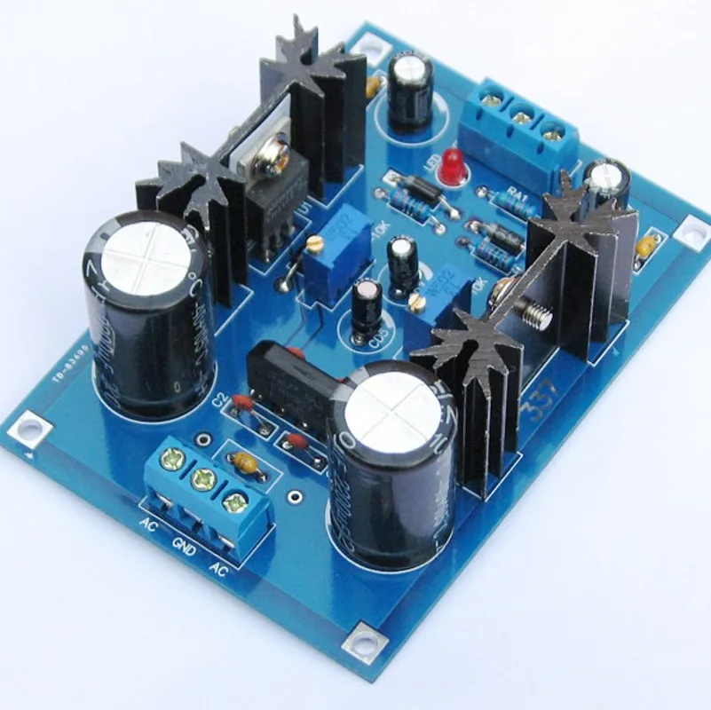 DIY LM337t linear regulated DC power supply adjustable filtering Kit