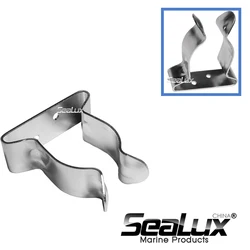 Sealux 1 Pcs 301 Stainless Steel Marine Camper Yachts Hook Holder Clip Adjustable spring clamp For Boat Yacht Canoe Fishing