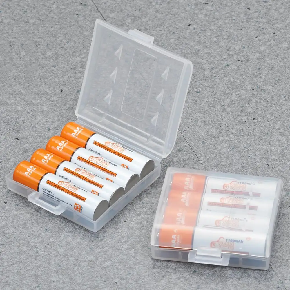 Batteria ricaricabile Pickle Power 1100 mAh AAA ni-mh + caricabatterie a 8 slot per torcia AAA, giocattolo, orologio, lettore MP3