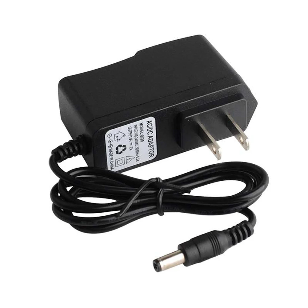 5PCS US Plug convertitore di alimentazione AC 100-240V a DC 9V 2A 2000mA adattatore di commutazione 5.5x2.1mm