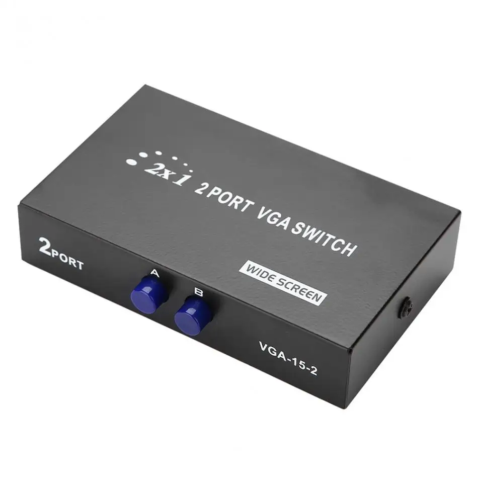 2 in 1 VGA Switcher Splitterสนับสนุนการชาร์จไฟและการซิงโครไนซ์ข้อมูลVGA Monitor Switch VGA Splitter