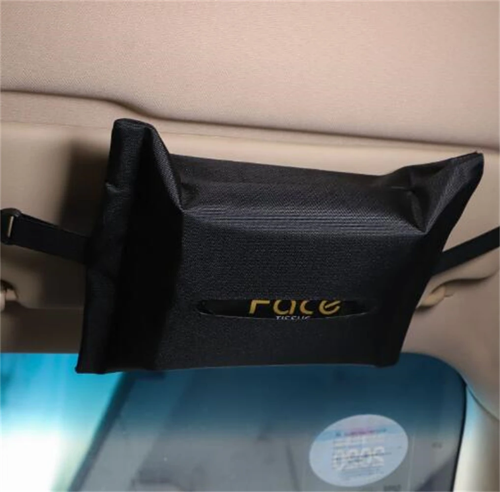 

Car Leather Sun Visor Armrest Seat Back Tissue Box Holder Removable Paper Napkin Box