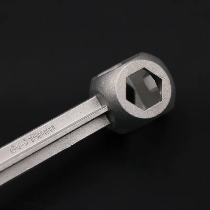 Bike Hexagon Wrench Portable Durable Hand Tool Small Bone Type Wrench Cycling Multi Repair Tool  6-15mm With 10 Hex Holes