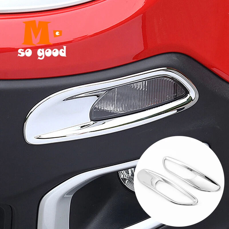 

2015 2016 2017 for Jeep Renegade Car ABS Chrome Daytime Running Lights Trim Lamp Cover Exterior Decoration Accessories Stickers