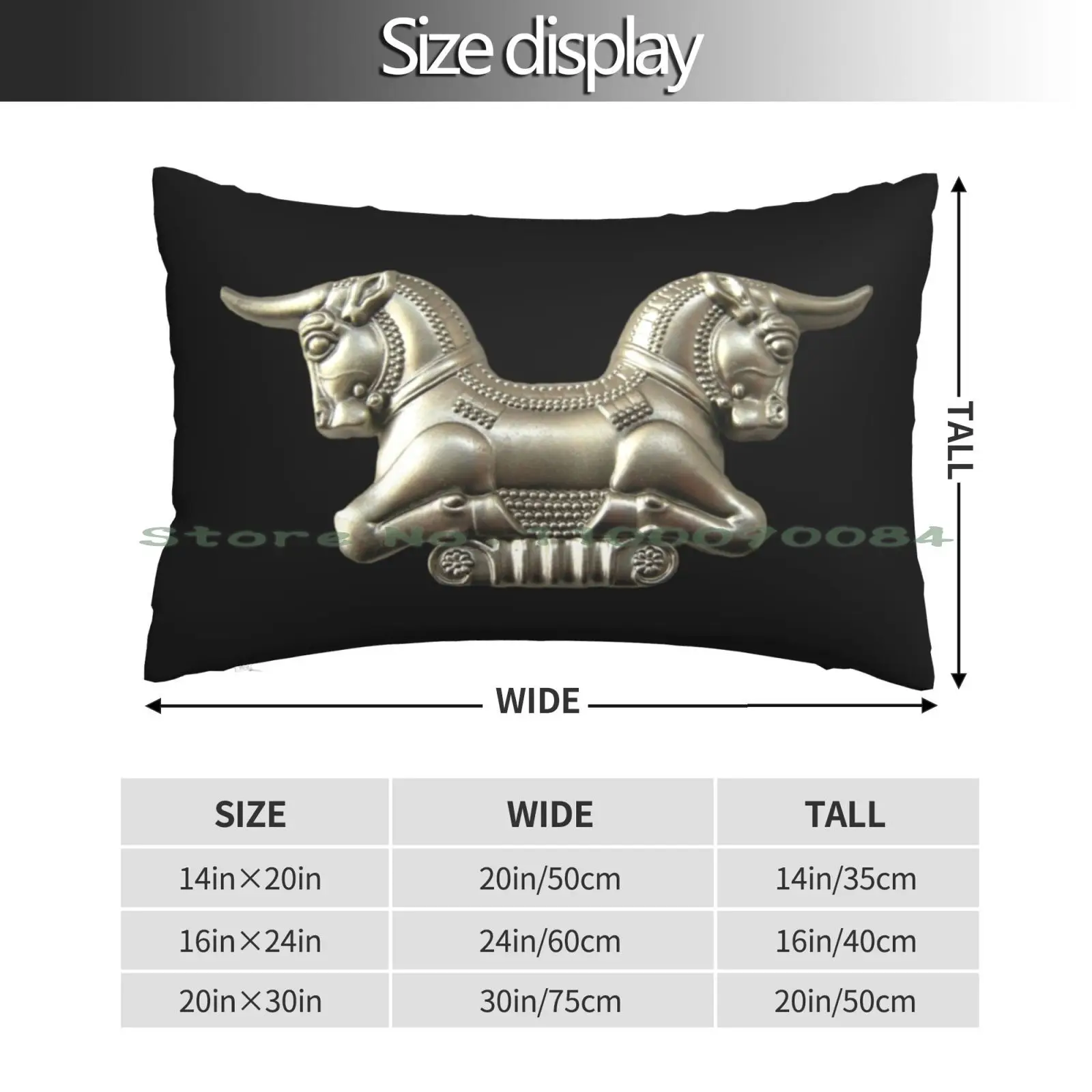 Persian Persepolis Bulls Statue Pillow Case 20x30 50*75 Sofa Bedroom Rem Ram Emilia Sexy Re Zero Oppai Fair Skin Light Skin