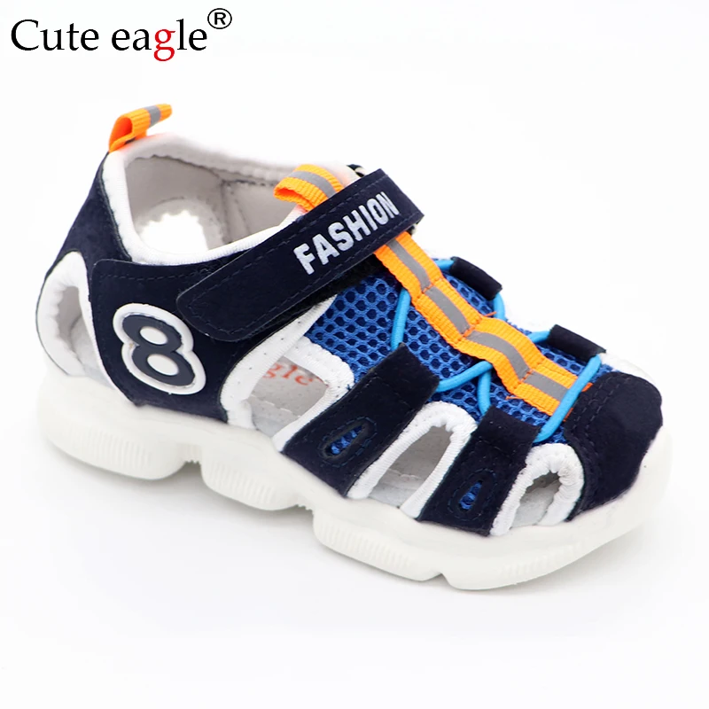 Boys and Girls sandals Summer brand open toe toddler Shoes Comfortable Net surface leather sandals baby orthopedic shoes New