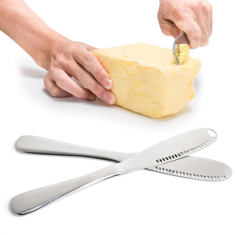 YOMDID Multifunctional Butter Knife Stainless Steel Bread Knife Cream Butter Jam Spreader Cheese Dessert Cutlery Kitchen Tool