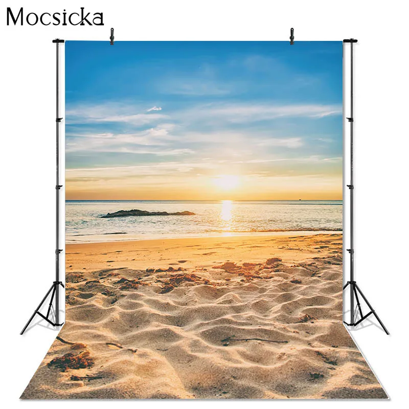 

Mocsicka Summer Backdrops Beach Dusk Sea Sunset Photography Background Hawaii Vacation Props Printed Photo Studio Photobooth