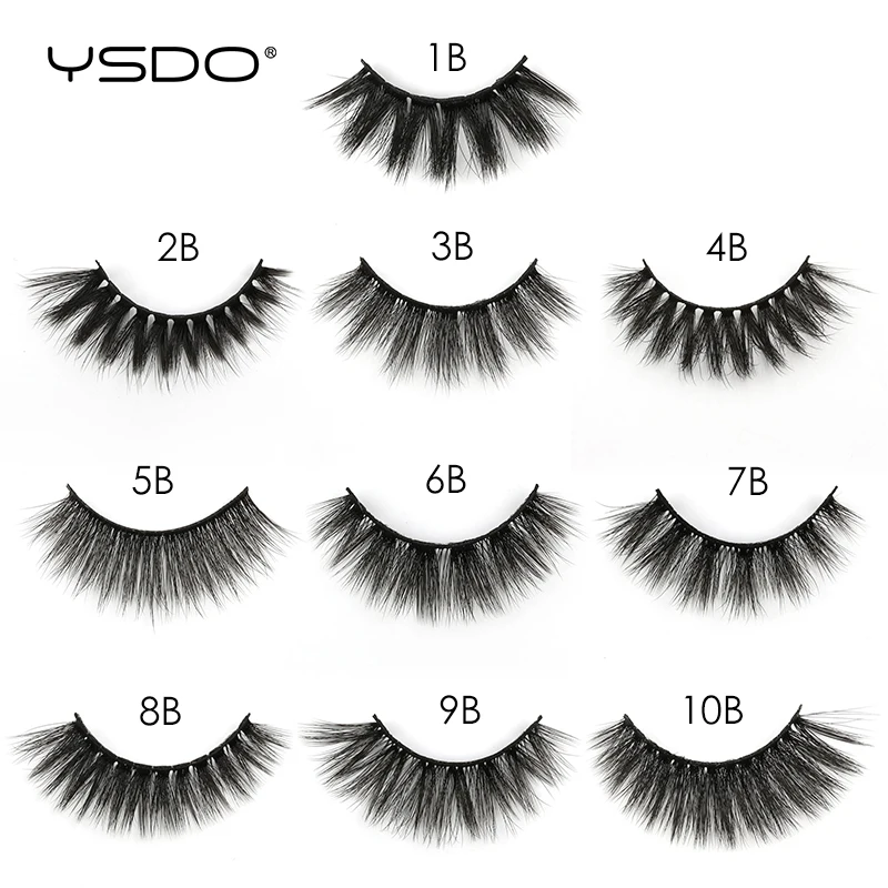 YSDO 3D Mink Lashes Wholesale 4/10/20/50/100 Pcs Fluffy Mink Eyelashes Makeup Natural False Eye Lashes Extension Lashes In Bulk