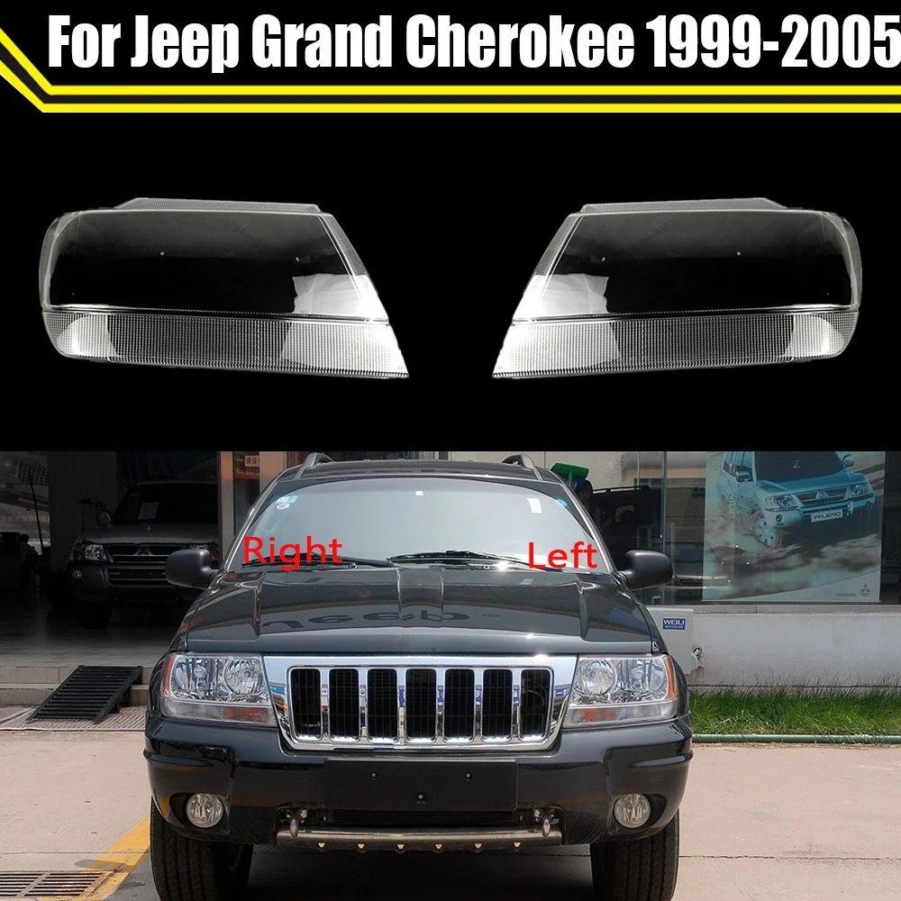 Soczewka reflektora do Jeep Grand Cherokee 1999 2000 2001 2002 2003 2004 2005 ​ Wymiana osłony reflektora przedniego, obudowa lampy samochodowej