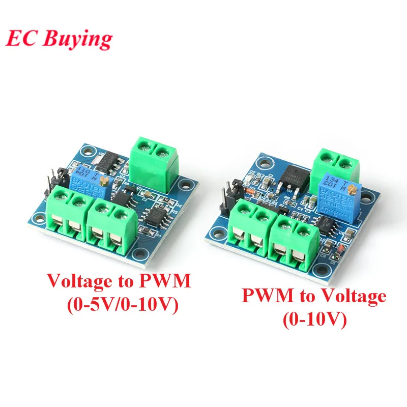 PWM Frequency to Voltage Converter Board Module 0-1KHz to 0-10V 0-10V to 0-10KHz Voltage to PWM Frequency 0-100% 0-5V Adjustable