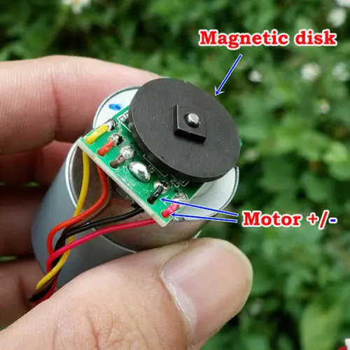 Micro RS-385 DC Motor With Speed Encoder Disk 12V 24V 10800RPM