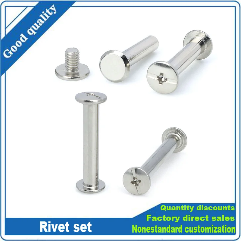 5/10sets M2 M3 M4 M5 M6 304 Stainless Steel Leather Bag Belt Photo Scrapbook Album Book Post Binding Screw Chicago Screw Rivet